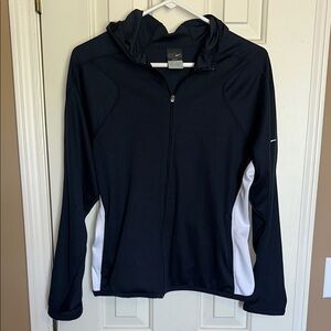 Nike Dri-FIT Navy hooded ZipUp Jacket